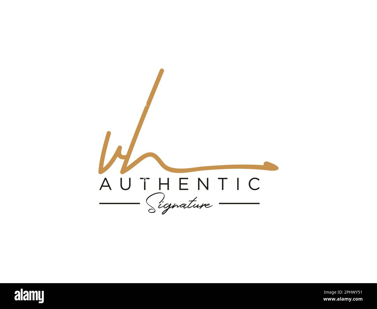 Letter VH Signature Logo Template Vector Stock Vector Image & Art - Alamy
