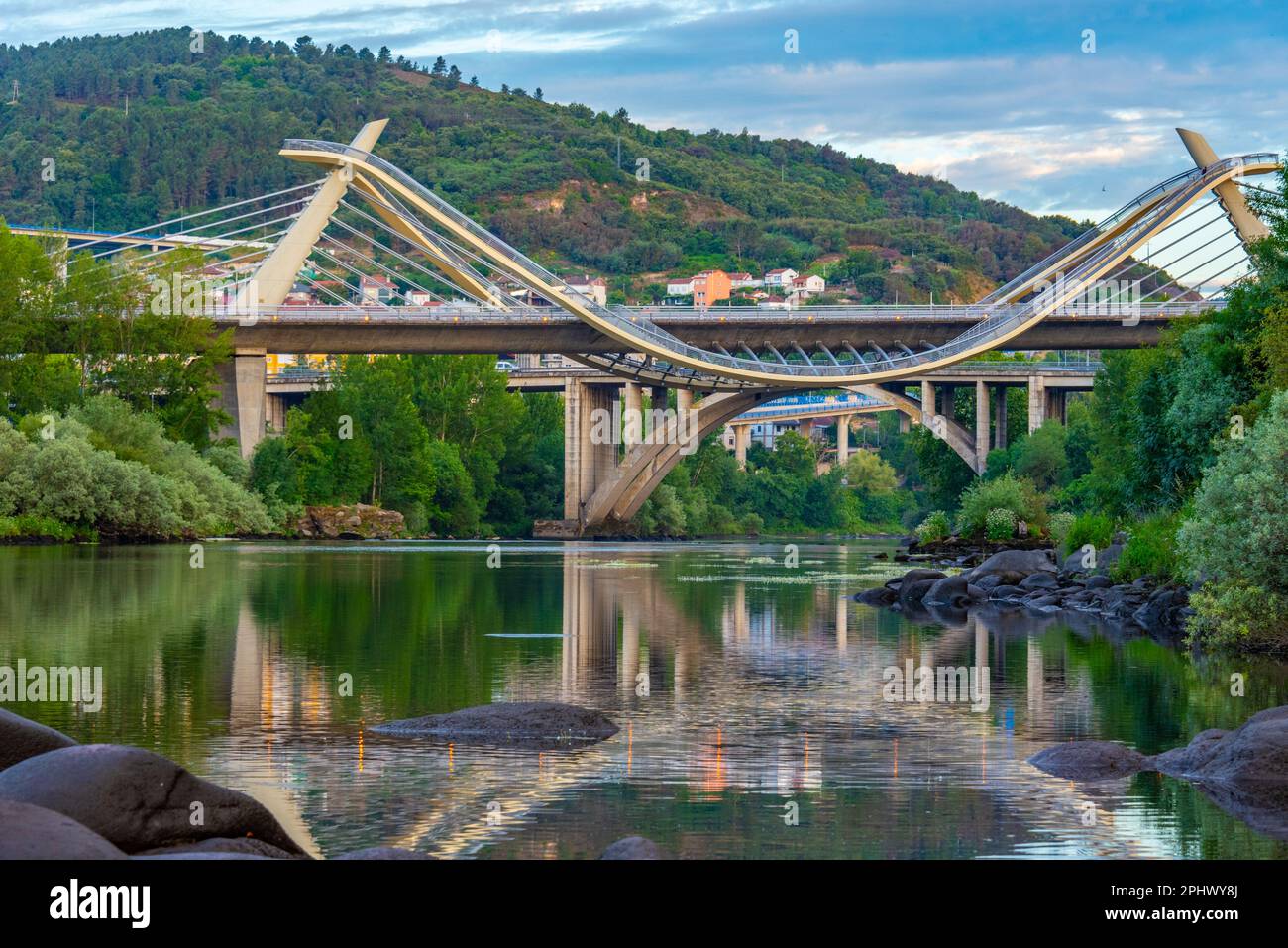 View of Ponte de Milenio at Ourense, Spain Stock Photo - Alamy