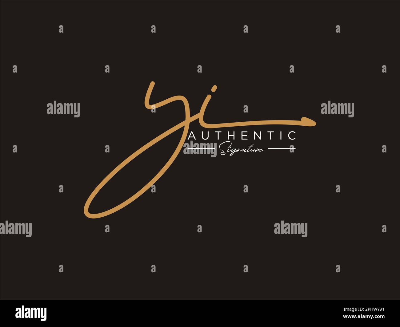 Letter YI Signature Logo Template Vector Stock Vector Image & Art - Alamy