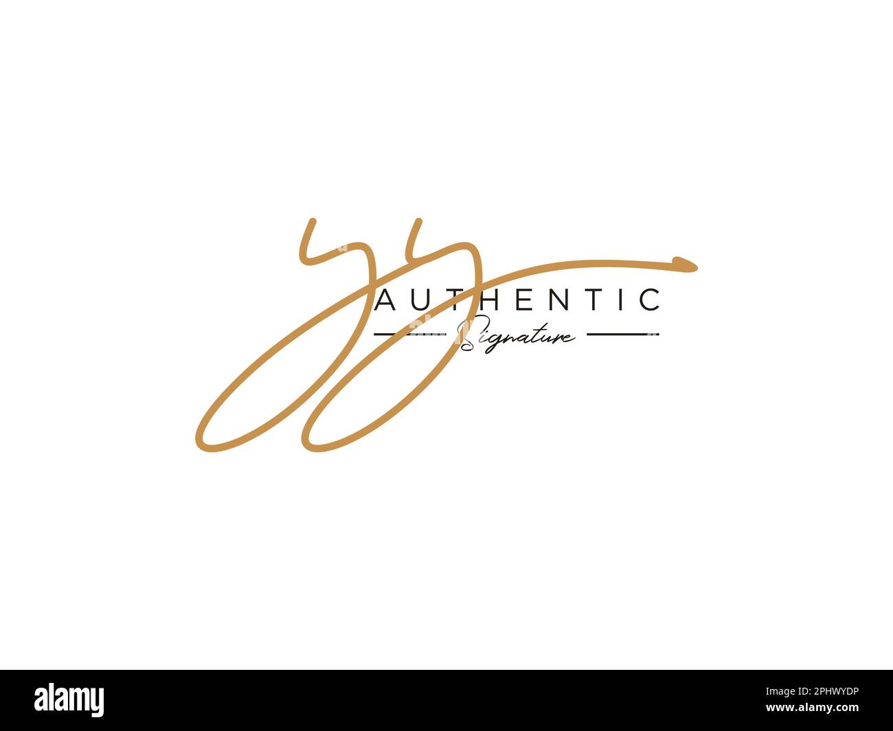 Letter YY Signature Logo Template Vector Stock Vector