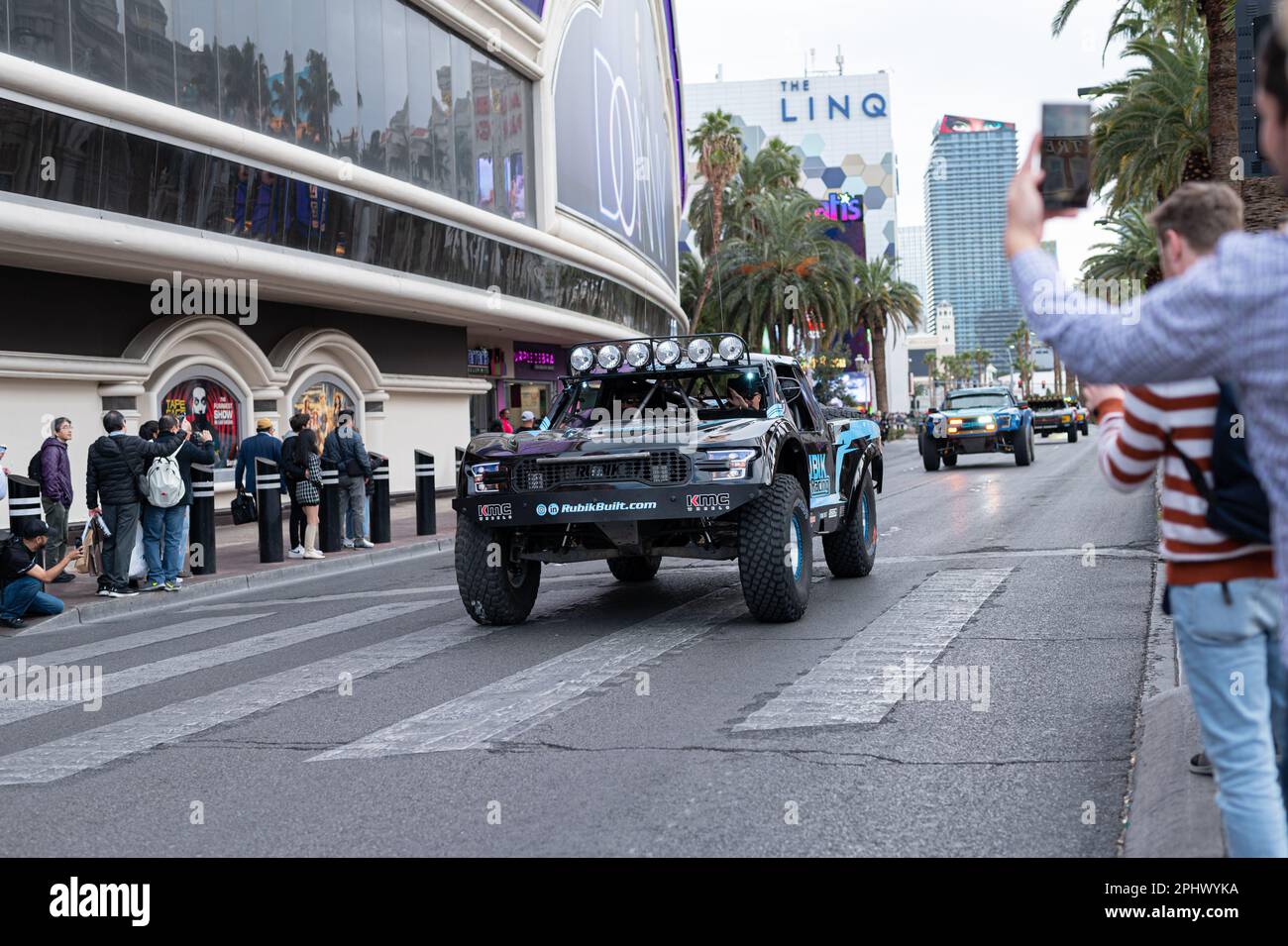 Baja Racing trucks roll down Las Vegas Strip March 8th 2023 The 2023 BF