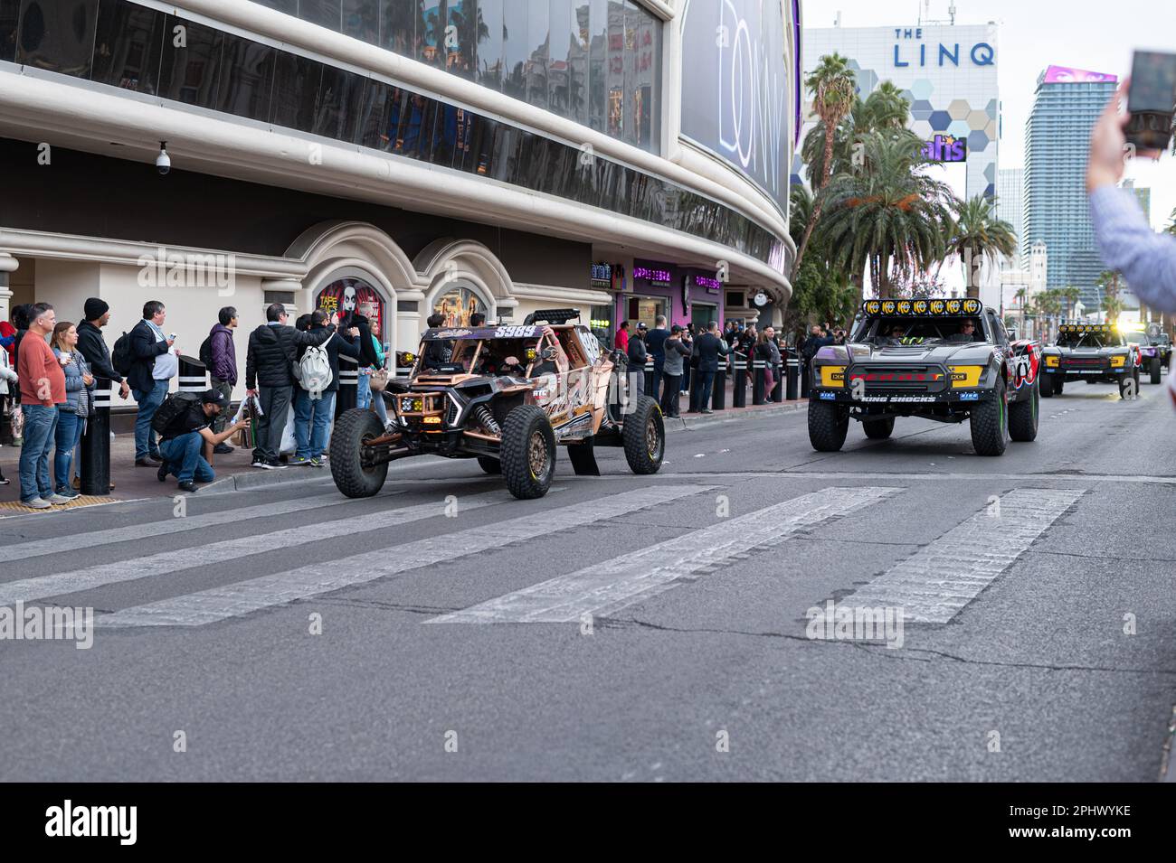 Baja Racing trucks roll down Las Vegas Strip March 8th 2023 The 2023 BF