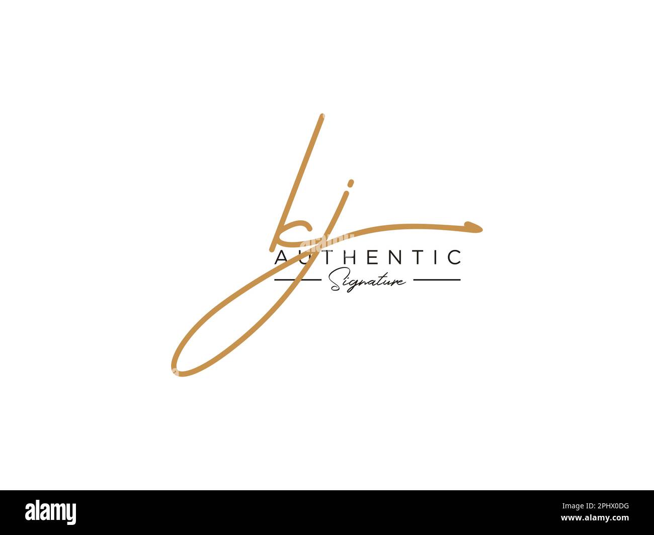 Letter KJ Signature Logo Template Vector Stock Vector Image & Art - Alamy