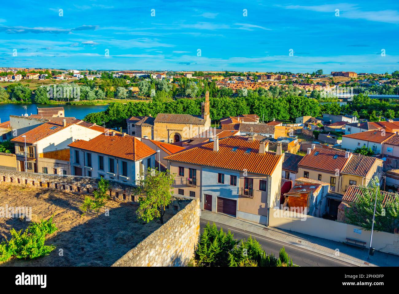 Aerial view of Spanish town Zamora Stock Photo Alamy