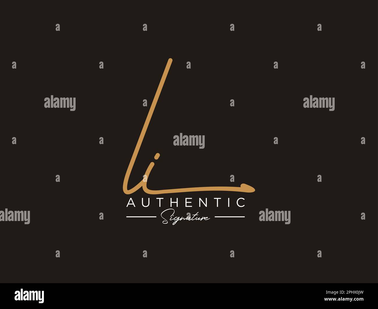 Li signature Stock Vector Images - Alamy