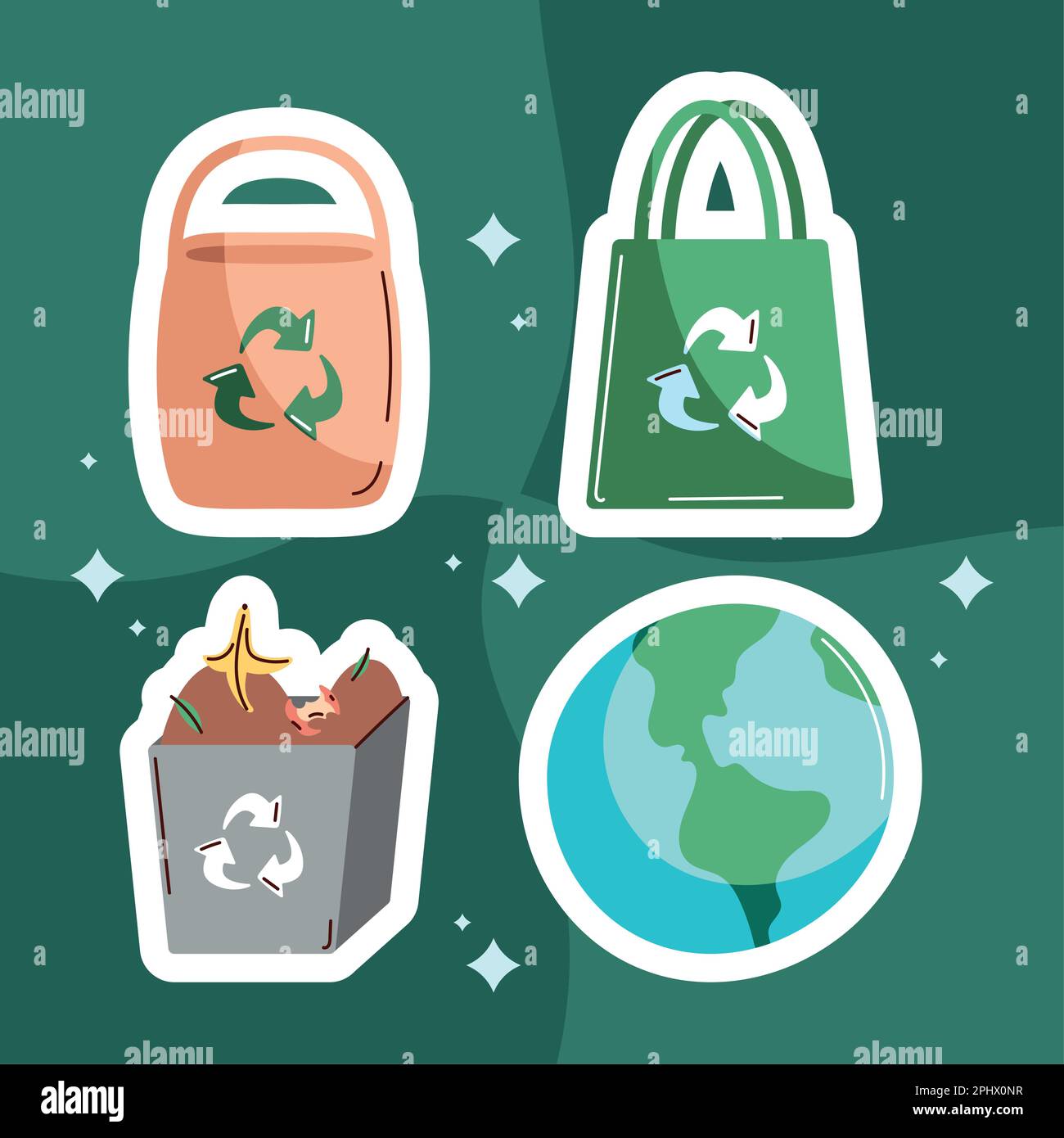 recycle bags and compost icons Stock Vector Image & Art Alamy