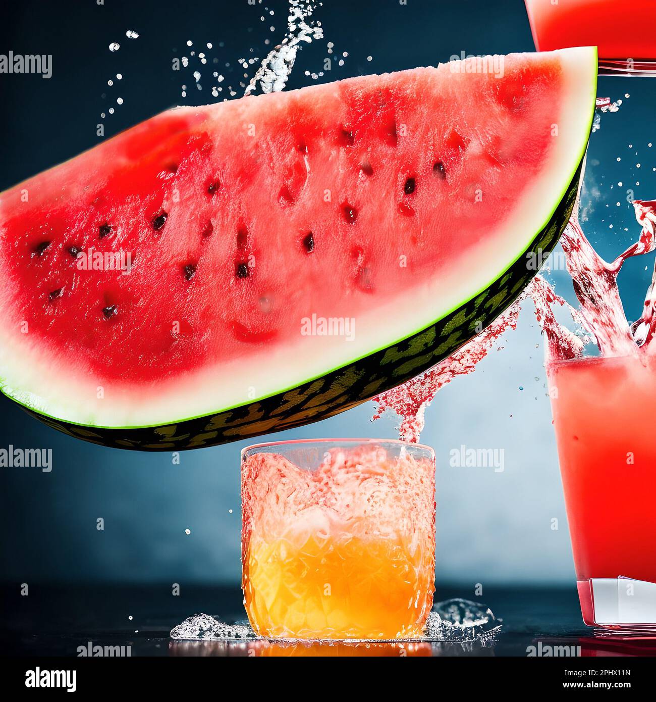 Photo Watermelon, creative, water splash Stock Photo Alamy