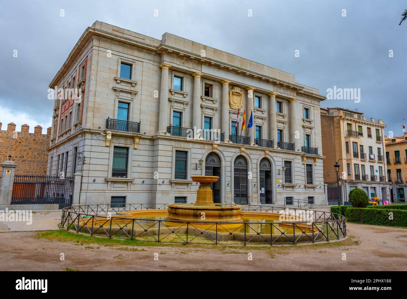 Local government office in Spanish town Avila Stock Photo Alamy