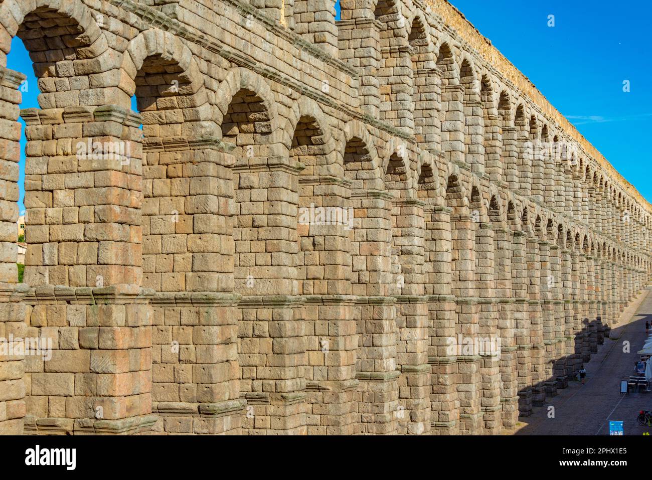 View of famous aqueduct at Segovia, Spain Stock Photo - Alamy