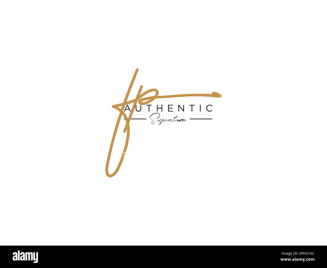 Letter FP Signature Logo Template Vector Stock Vector