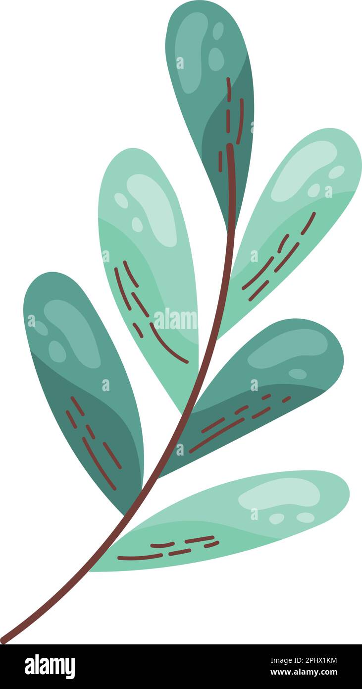 Green plant leaf vector illustration over white Stock Vector Image ...