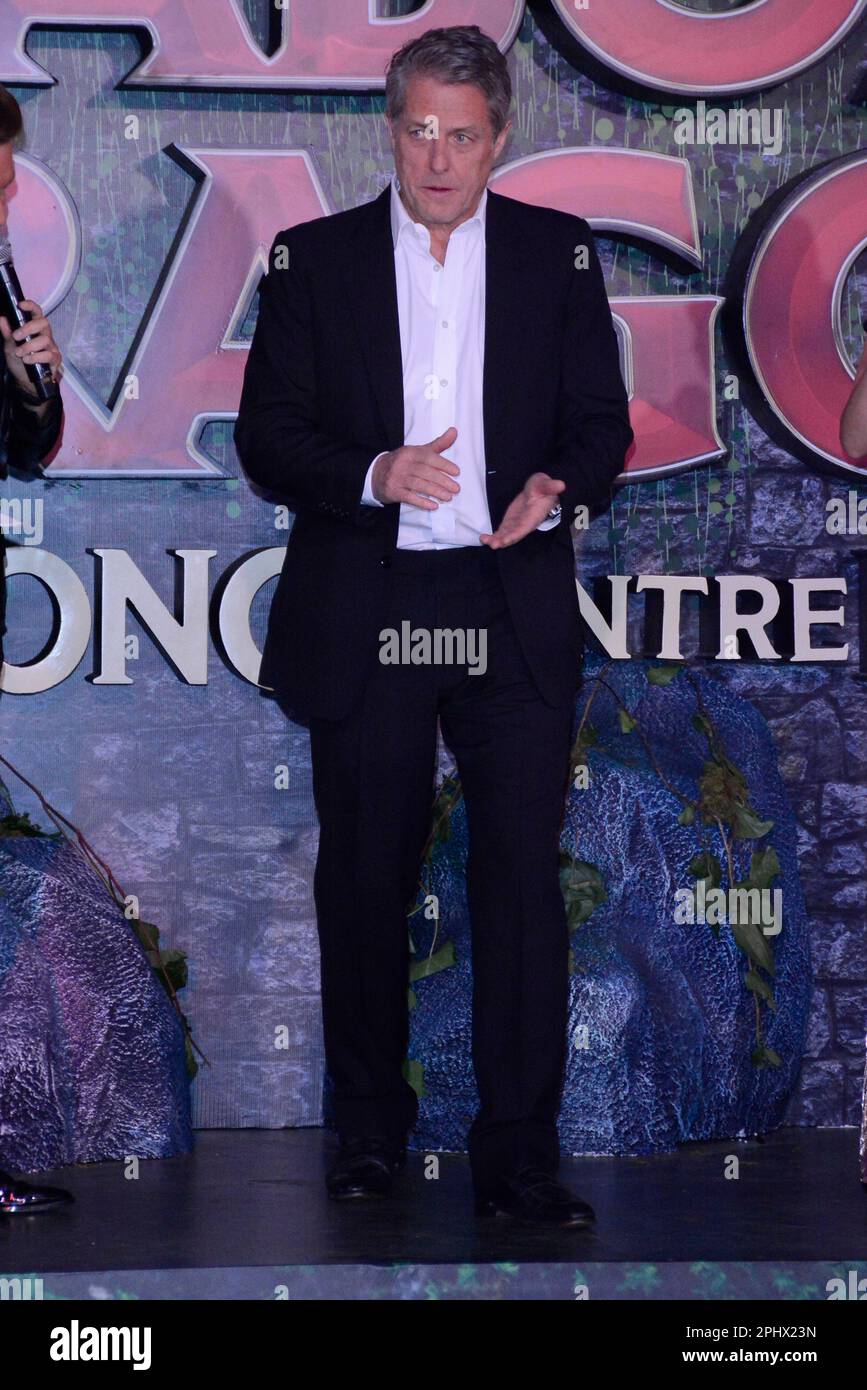 Mexico City, Mexico. 29th Mar, 2023. March 29, 2023, Mexico City, Mexico: British actor Hugh Grant attends the film 'the Dungeons and Dragons: Honor Among Thieves' film premiere at Cinepolis Plaza Universidad . on March 29, 2023 in Mexico City, Mexico. (Photo by Jorge Gonzalez//Eyepix/NurPhoto) Credit: NurPhoto SRL/Alamy Live News Stock Photo