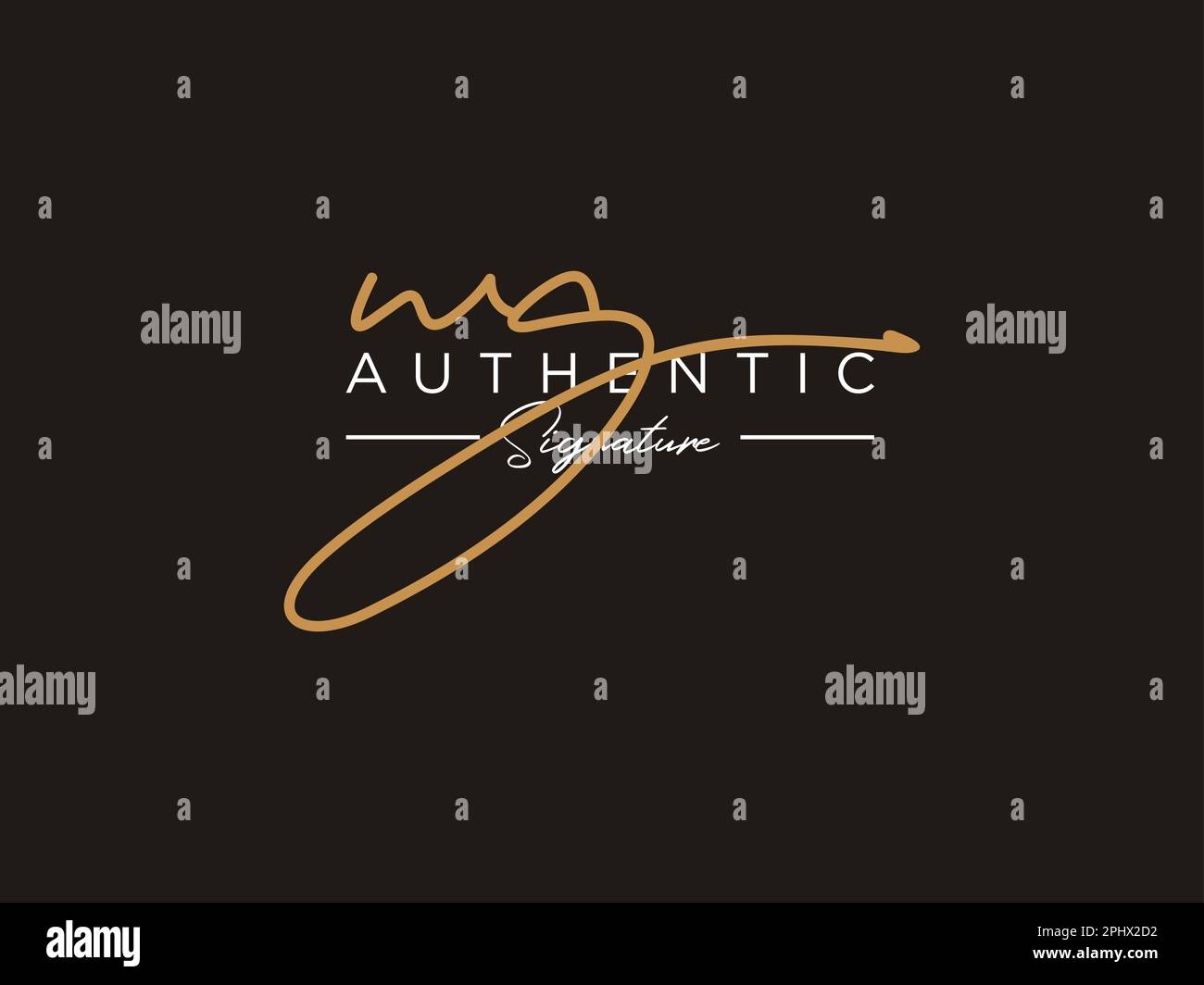 Letter WG Signature Logo Template Vector Stock Vector