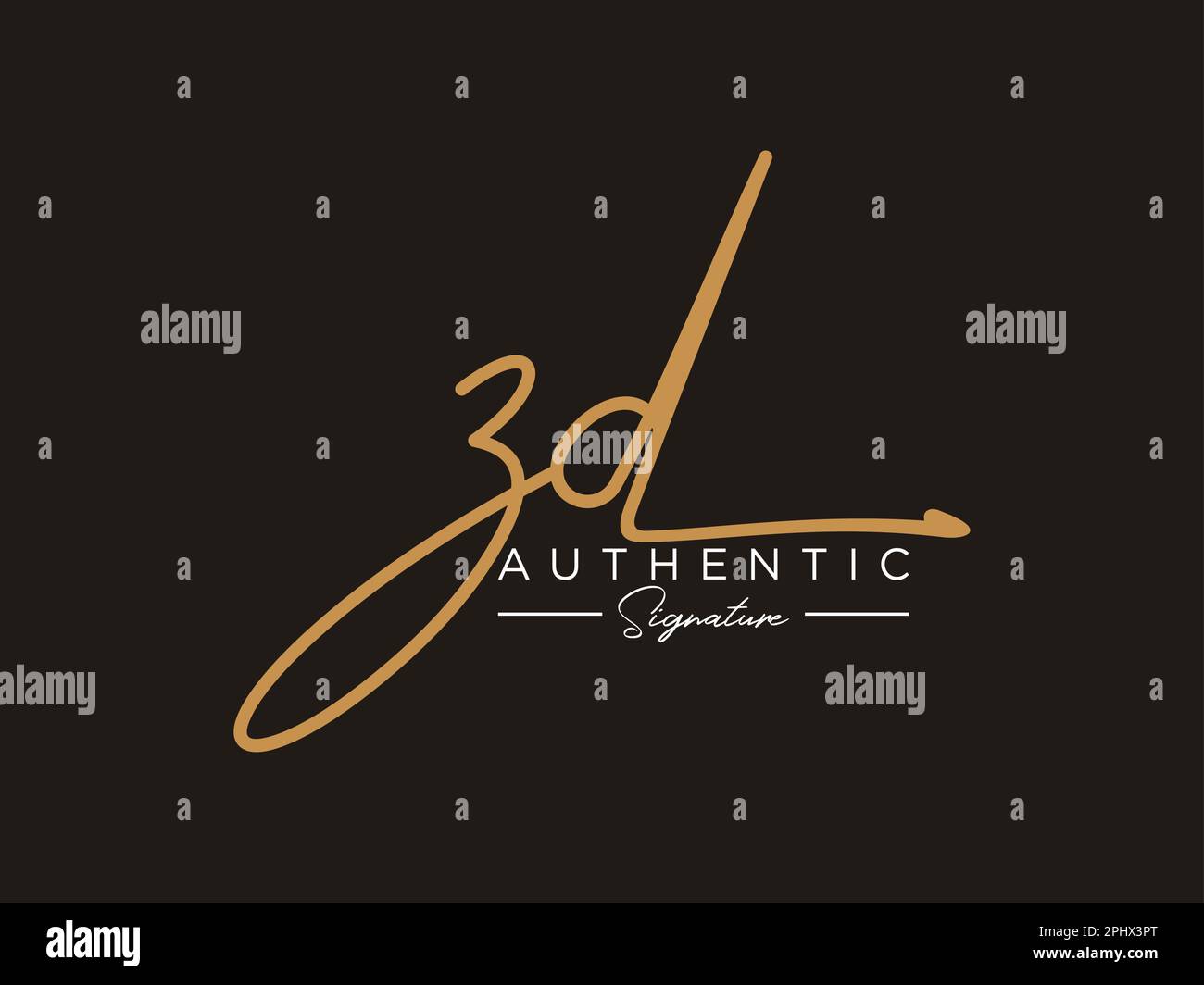 Letter ZD Signature Logo Template Vector Stock Vector