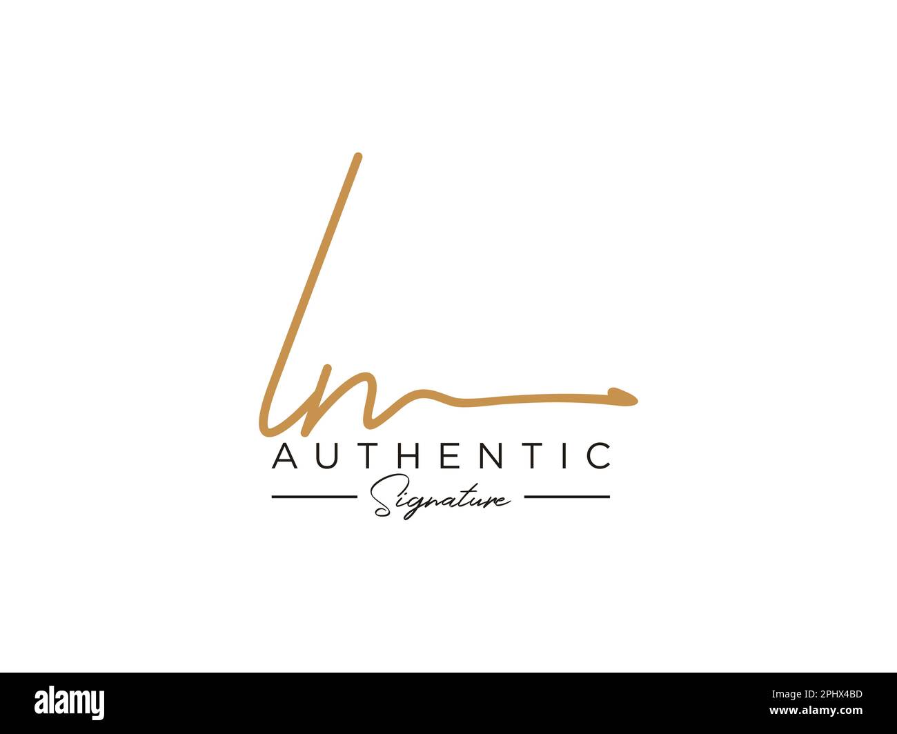 Letter LM Signature Logo Template Vector Stock Vector