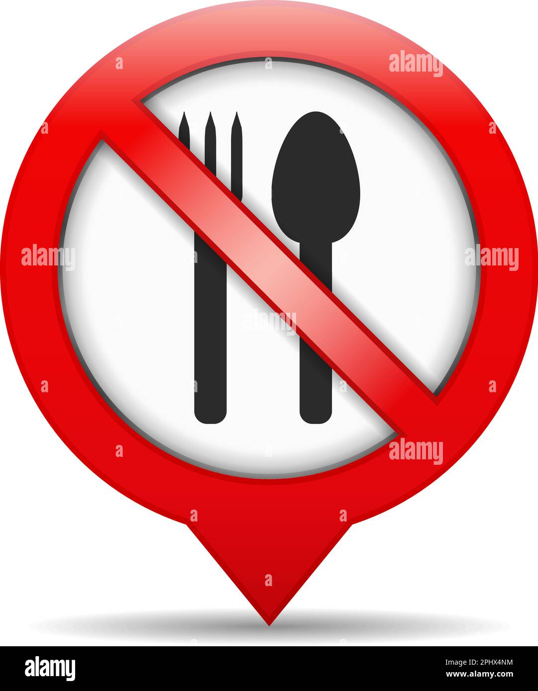 No food sign, vector eps10 illustration Stock Vector