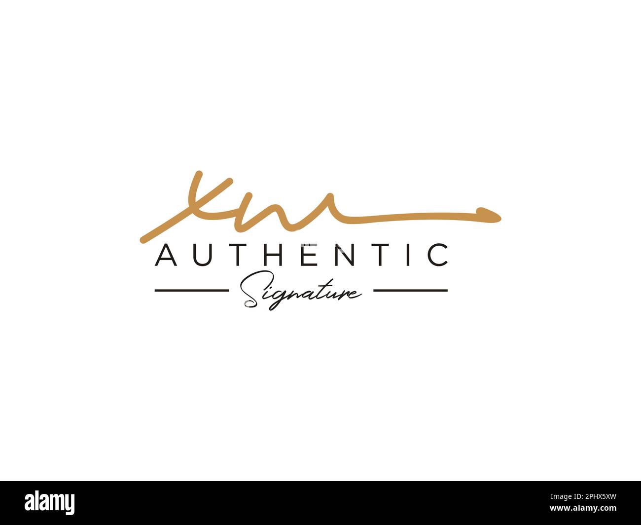 Letter XW Signature Logo Template Vector Stock Vector
