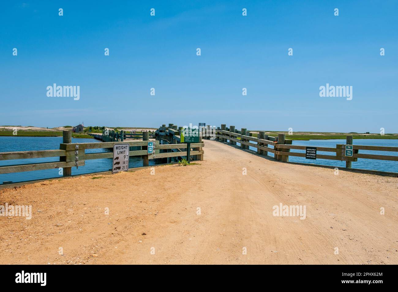 The infamous Dike bridge and landscape around Pocha Pond during summer