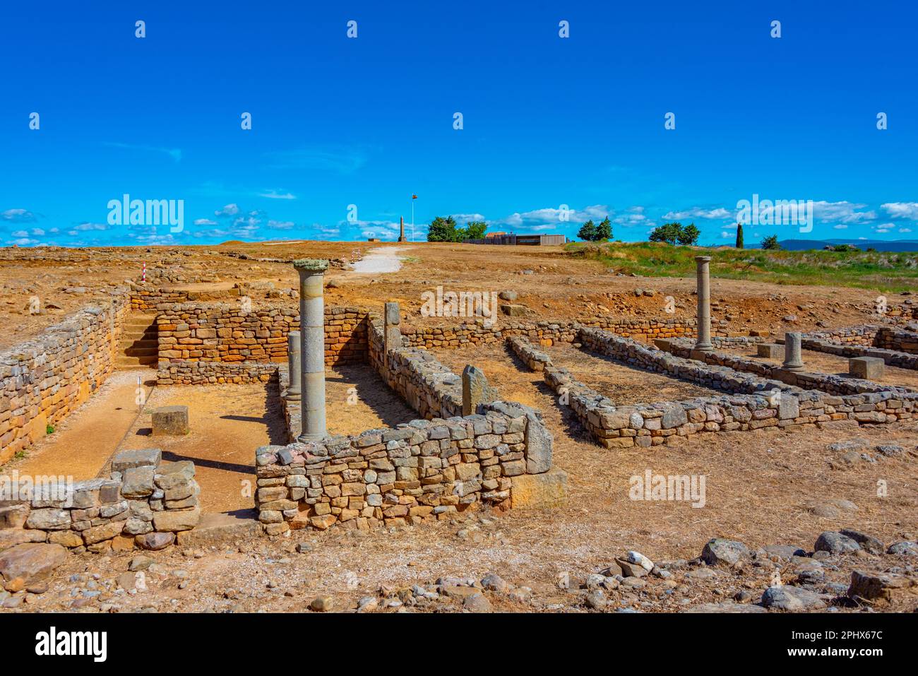 Ancient ruins of Numancia near Soria, Spain. Stock Photo