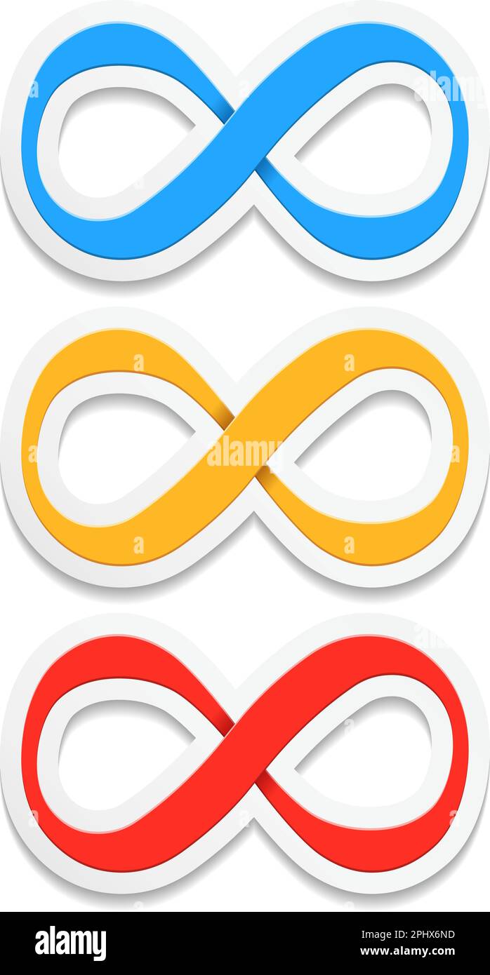 Infinity symbols set, vector eps10 illustration Stock Vector Image ...
