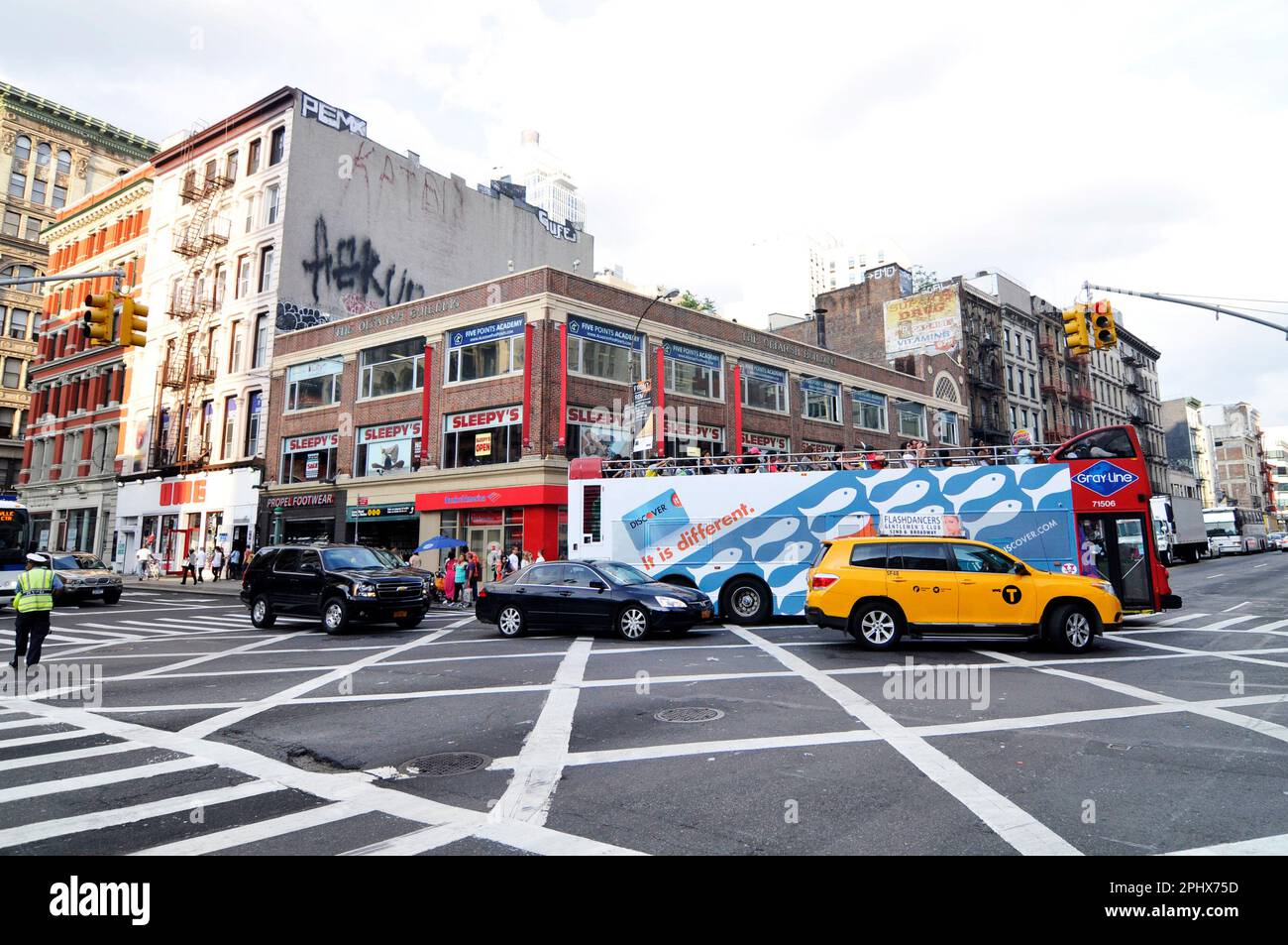 Corner of Broadway Avenue and Canal street in Manhattan, New York City