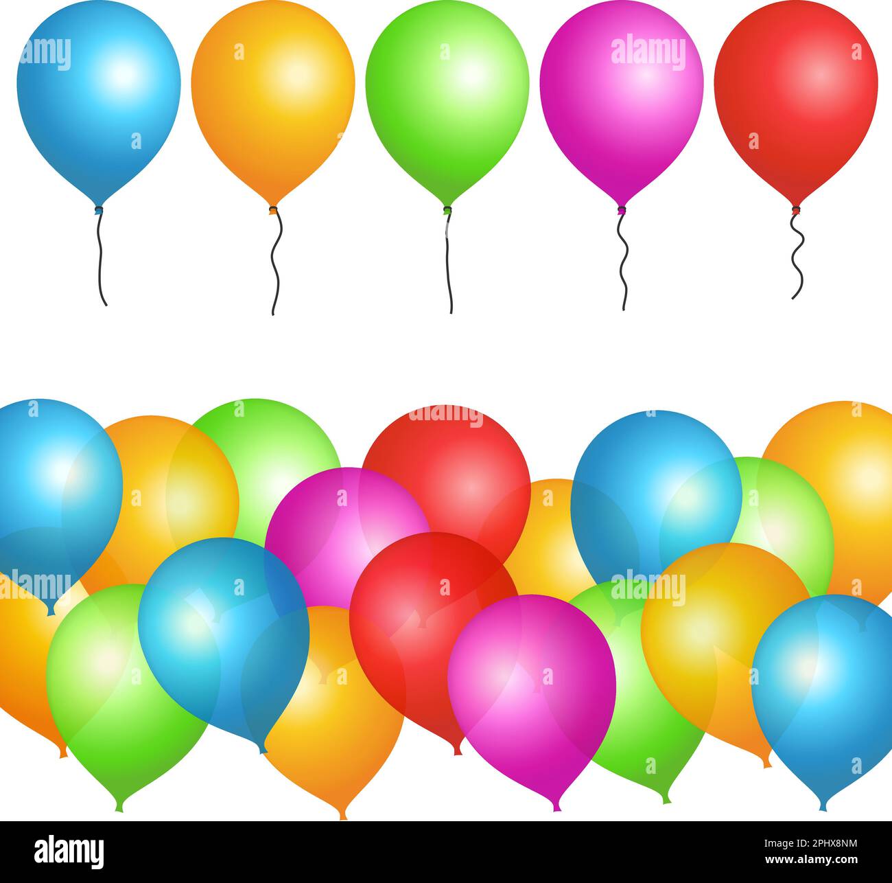 Transparent balloons on white background, vector eps10 illustration ...