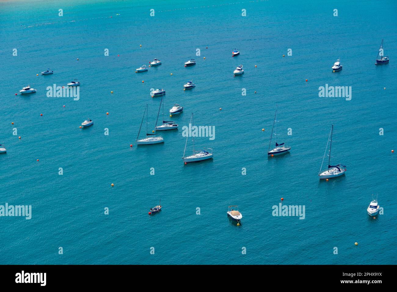 Boats mooring Spanish port San Sebastian, Spain Stock Photo Alamy