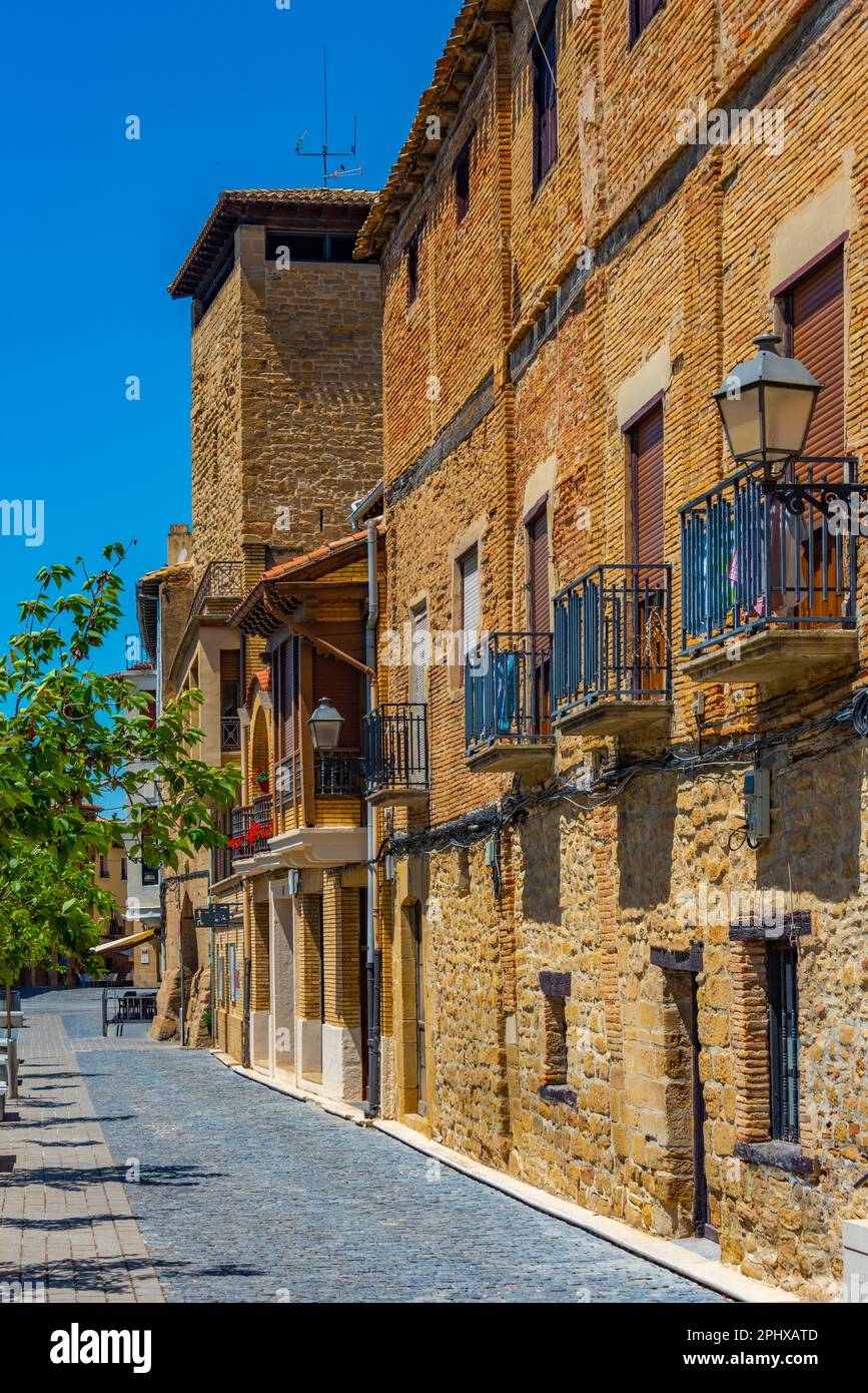 View of the main square in Spanish town Olite Stock Photo Alamy
