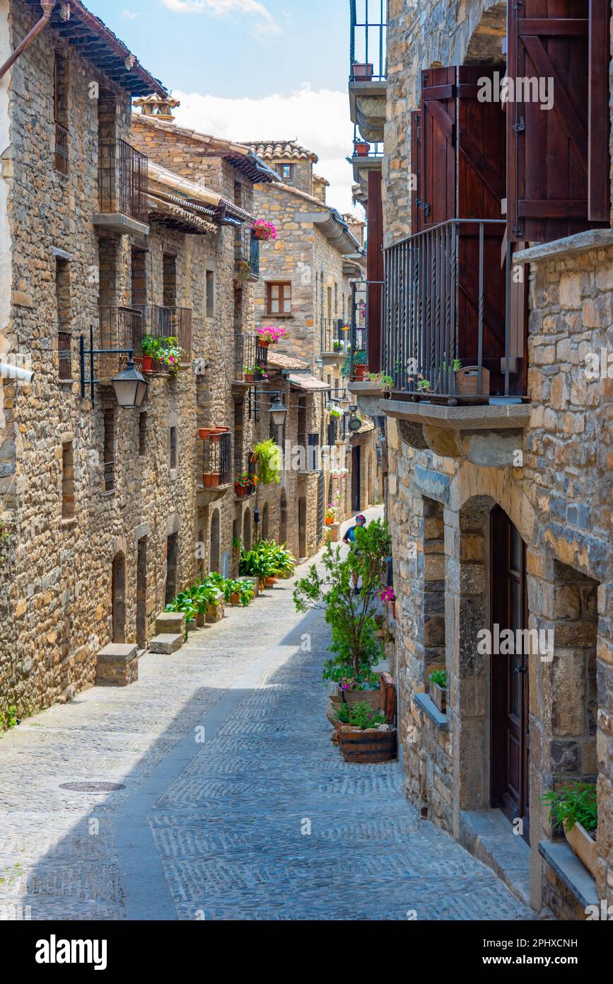 medieval-street-in-spanish-village-ainsa-stock-photo-alamy