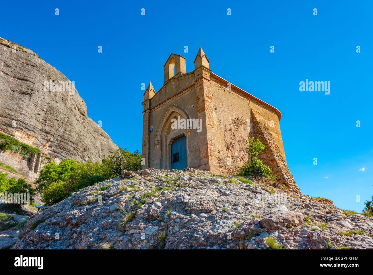 Ermita de Sant Joan at Montserrat mountain in Spain Stock Photo - Alamy