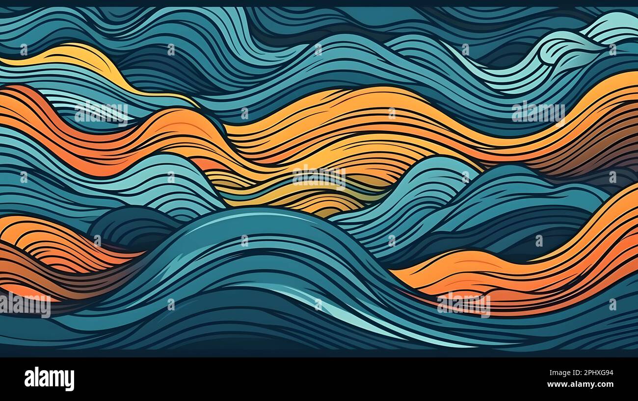 Abstract background with wavy lines. Vector illustration. EPS 10 Stock ...