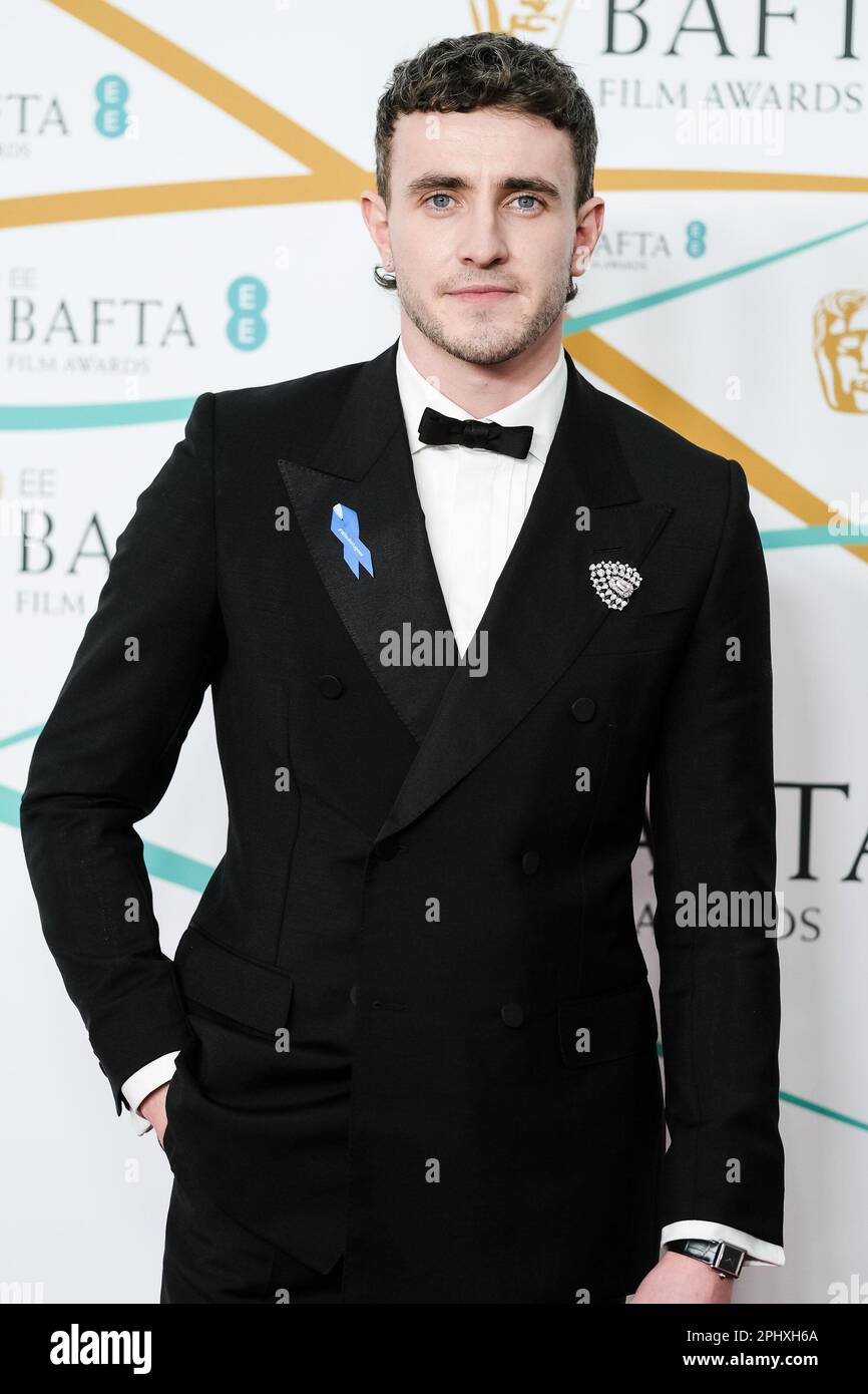 Paul Mescal photographed during The 2023 EE BAFTA Film Awards Red ...