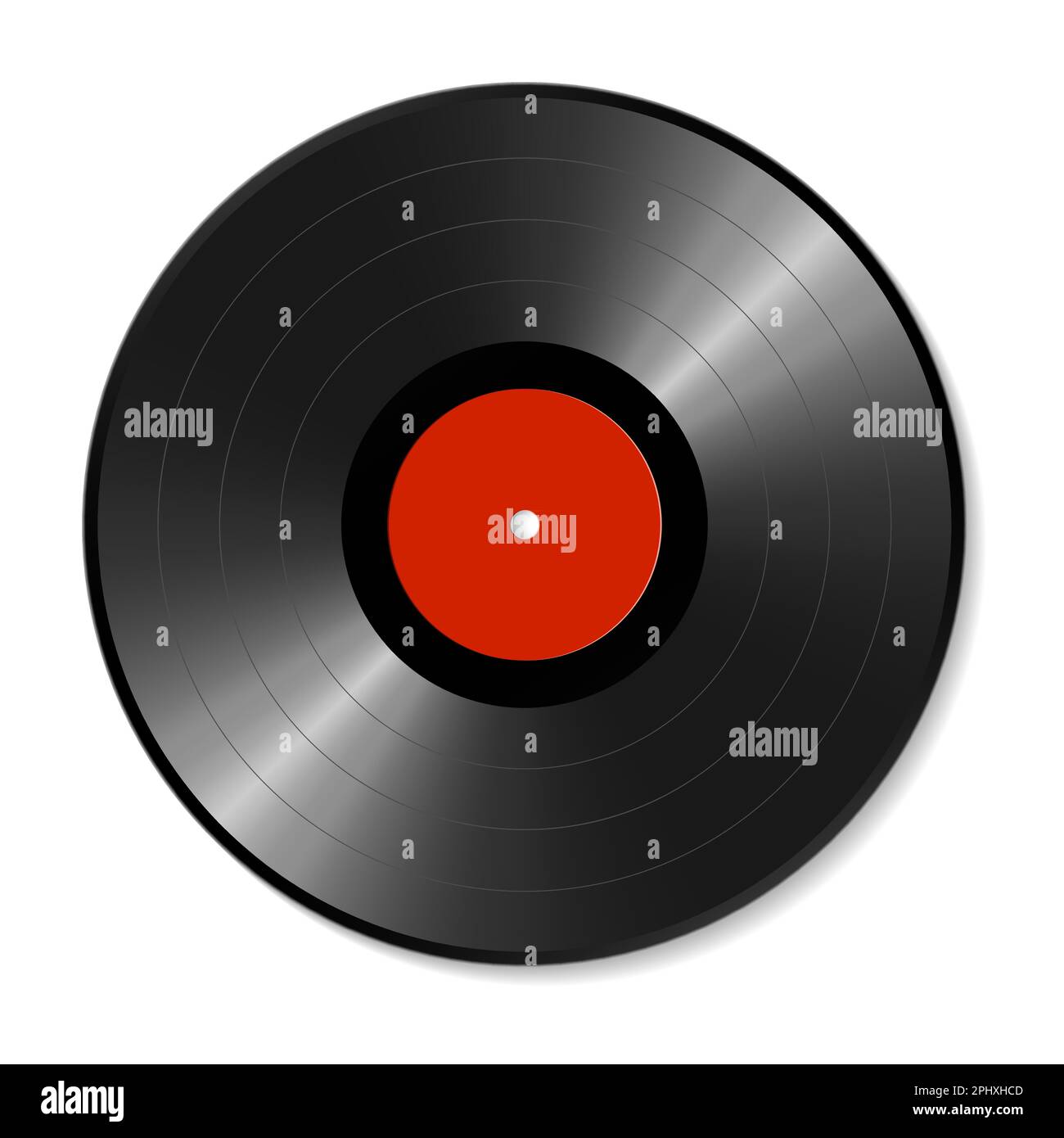 Blank vinyl disc mock up on white background. Realistic empty template