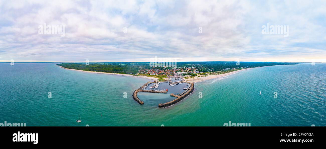 Aerial view of Danish town Hornbaek Stock Photo Alamy