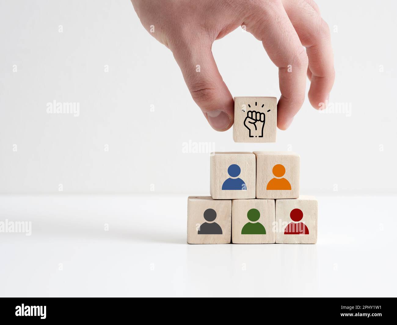 Empowerment, unity and collaboration concept. Teamwork, community ...