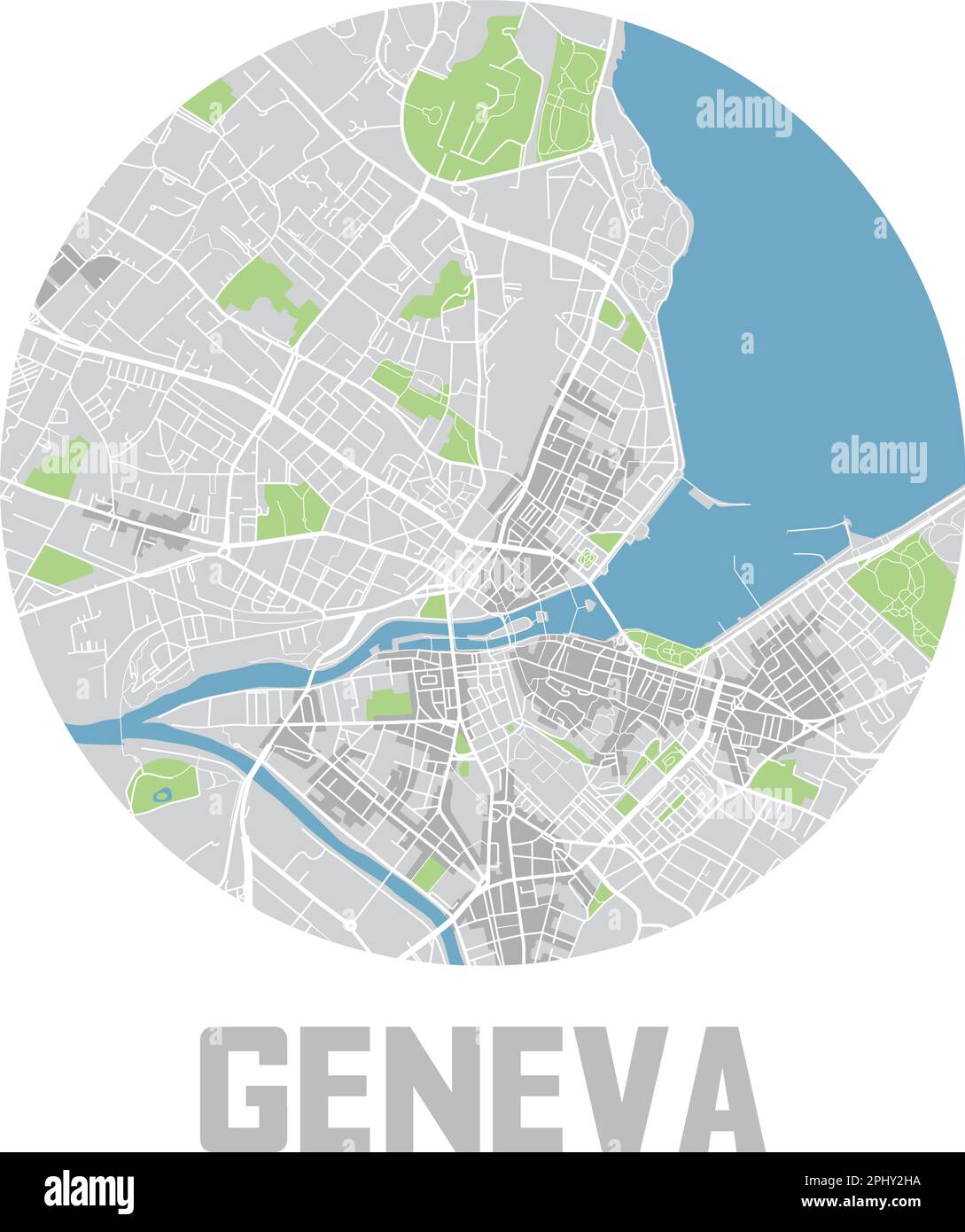 Minimalistic Geneva city map icon Stock Vector Image & Art Alamy