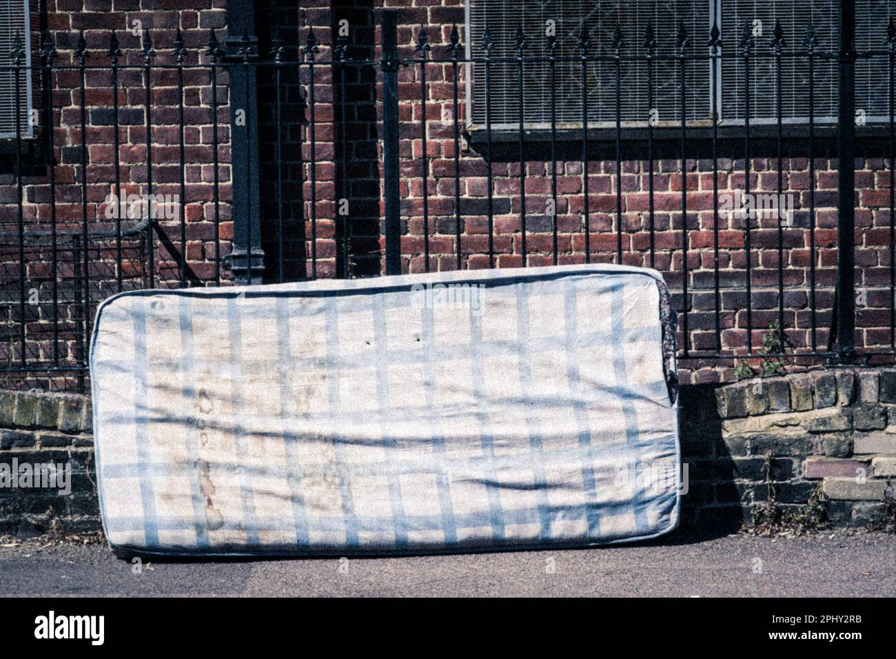 Mattress left on street in Margate Stock Photo Alamy