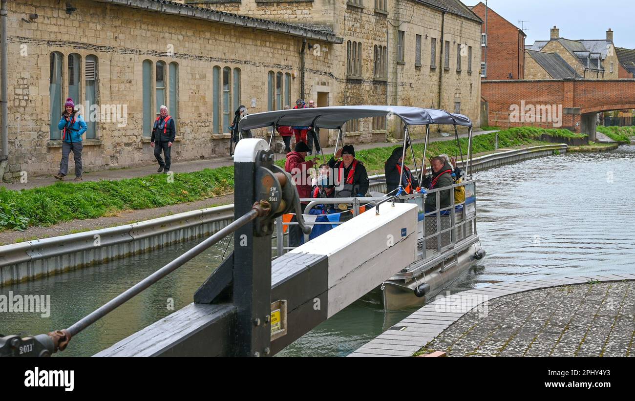 Unveiling of a new Boatmobility boat in Stroud, Gloucestershire. Stock Photo