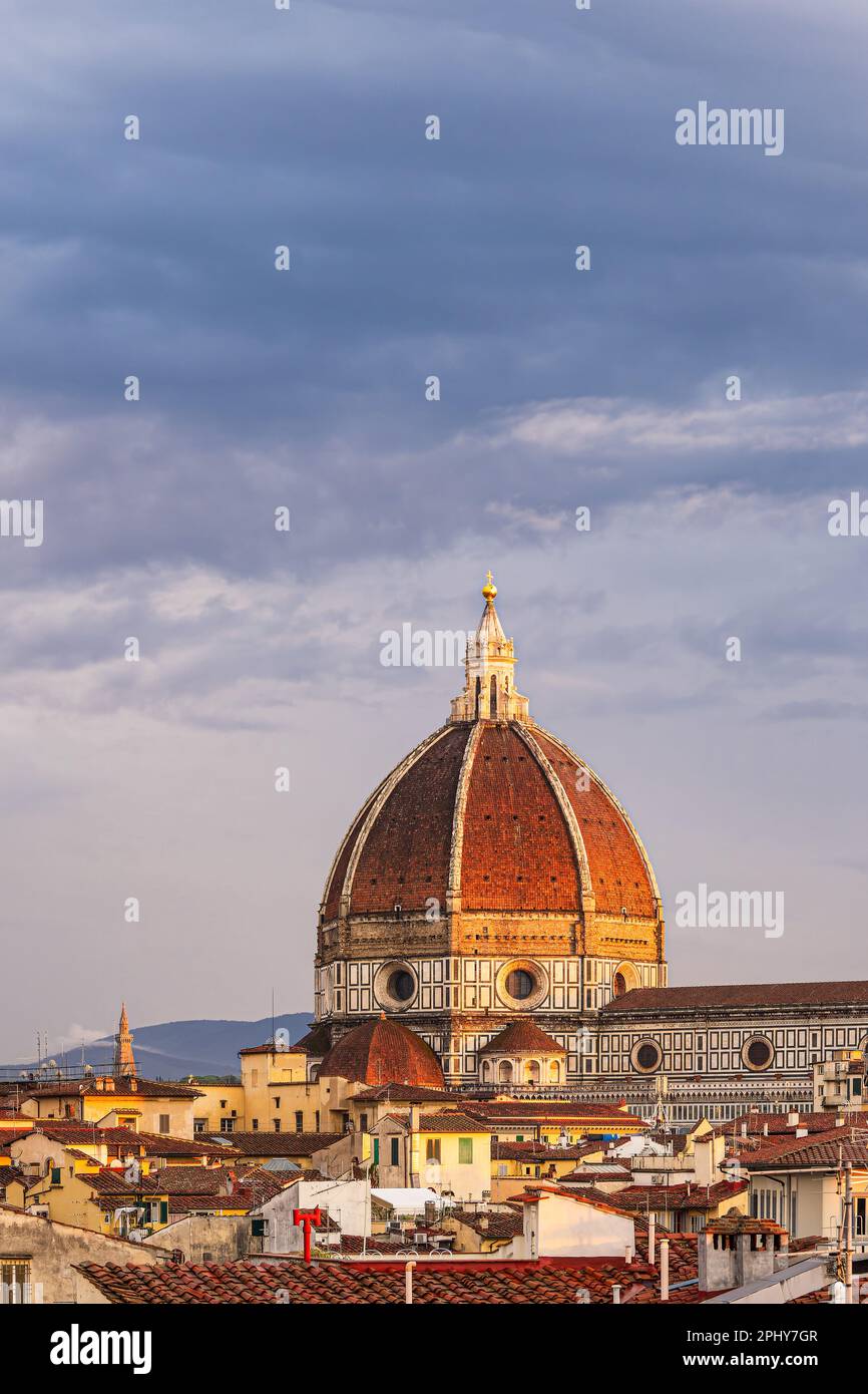 View Of The Cathedral Of Santa Maria Del Fiore In Florence, Italy Stock ...