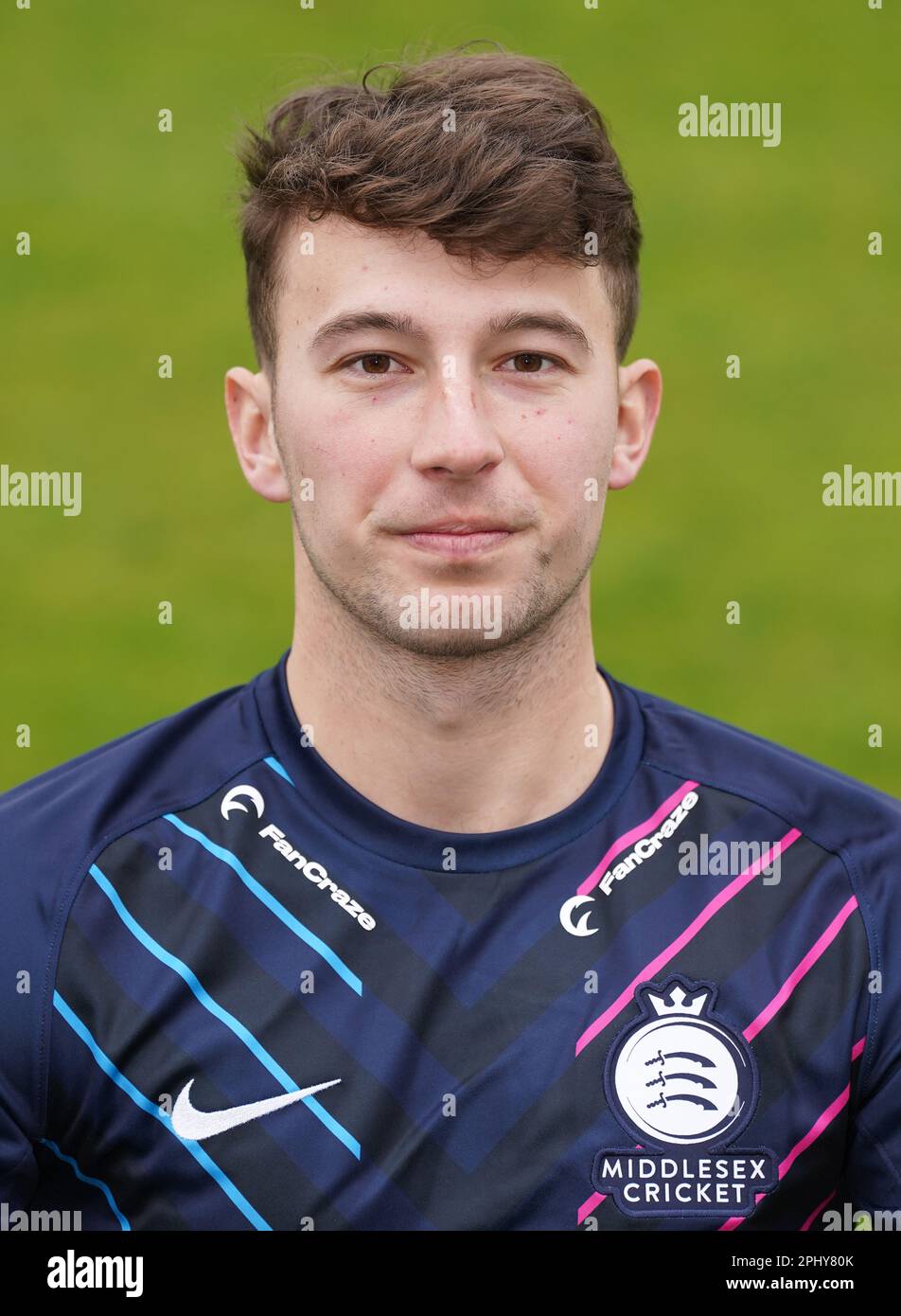 Middlesex's Josh De Caires during the media day at Lord's Cricket Ground, London. Picture date: Wednesday March 29, 2023. Stock Photo