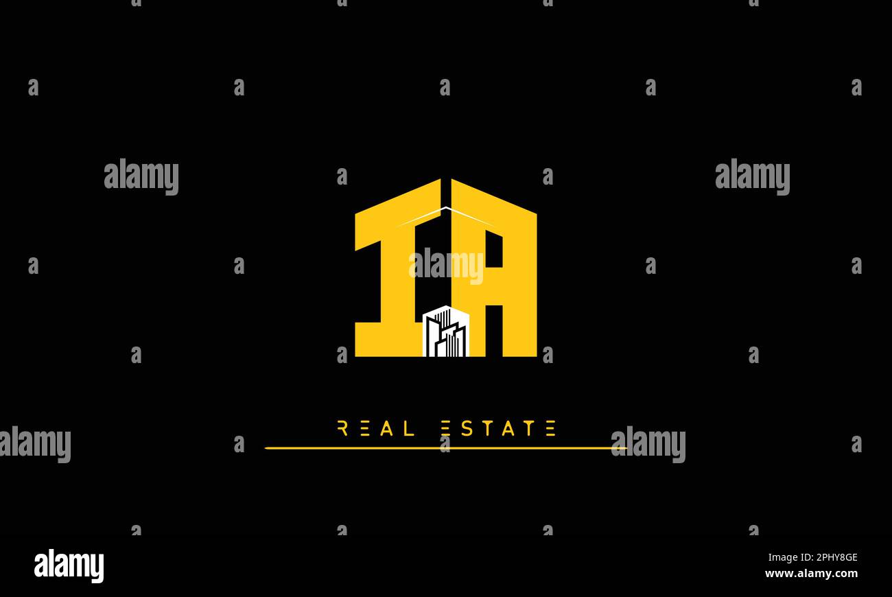 Real Estate letters Initials Monogram logo IA , AI Stock Vector Image