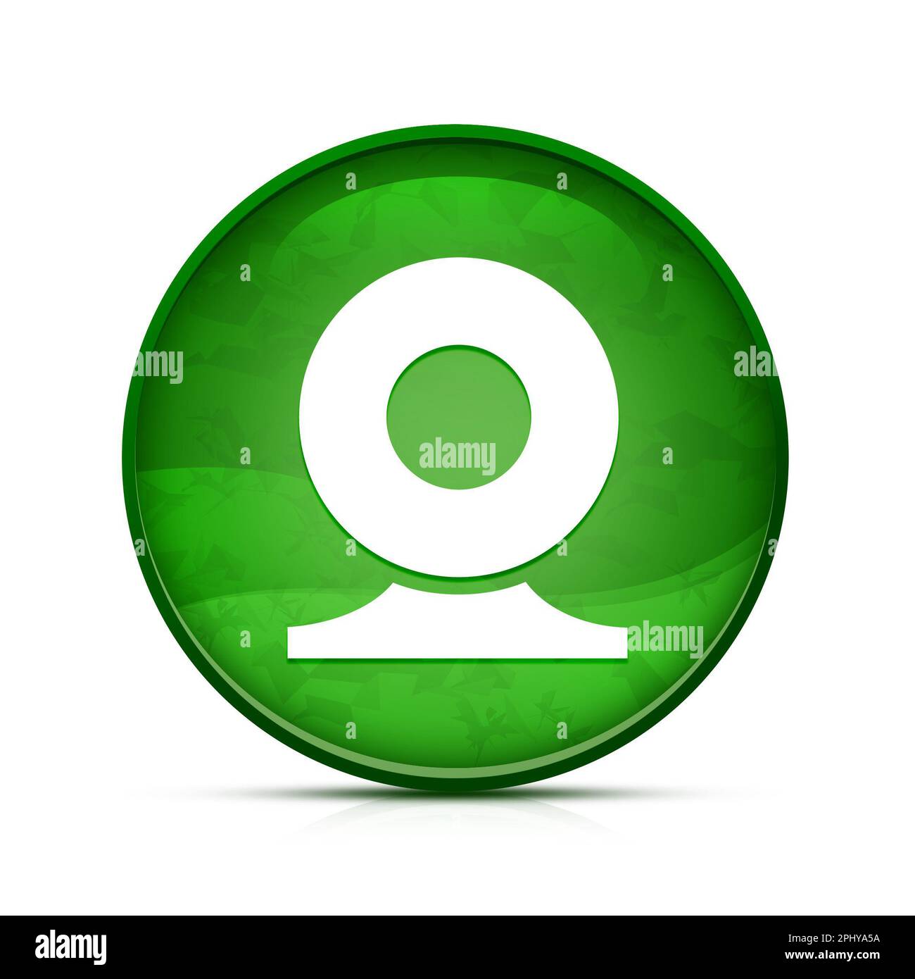 Camera icon on classy splash green round button Stock Photo Alamy