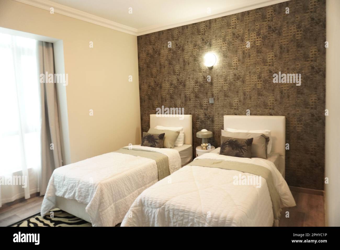 Modern bedrooms with twin bed and single bed , for bedrooms for villa