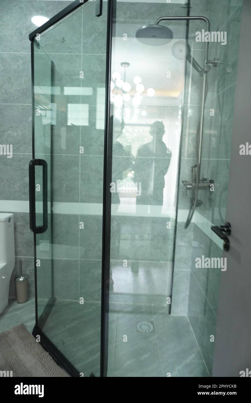 Interior of Very modern villa , from modern washroom, Bathtub to modern ...