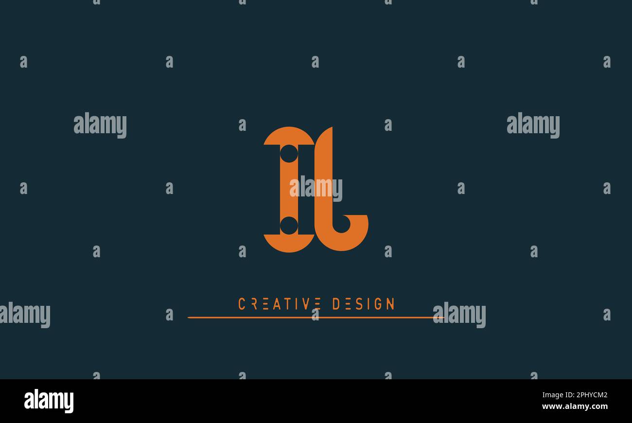 Alphabet letters Initials Monogram logo IL , LI Stock Vector