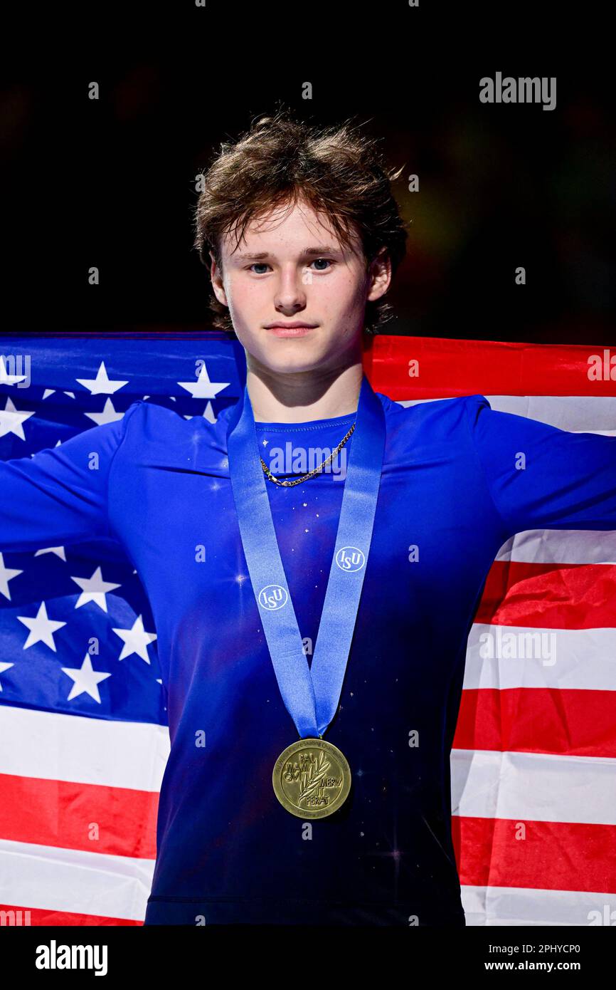 Men Awards, Ilia MALININ (USA) third place, during Victory Ceremony at