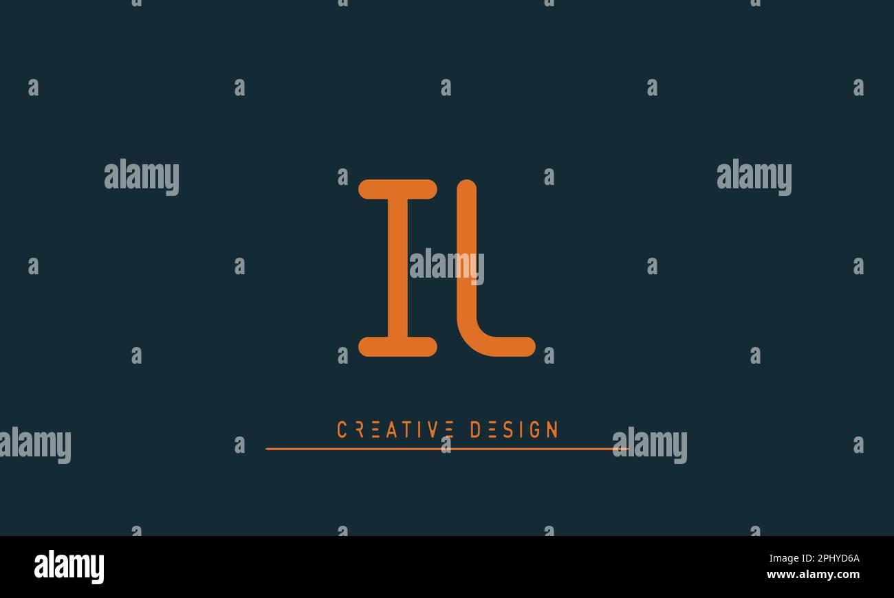 Alphabet letters Initials Monogram logo IL , LI Stock Vector