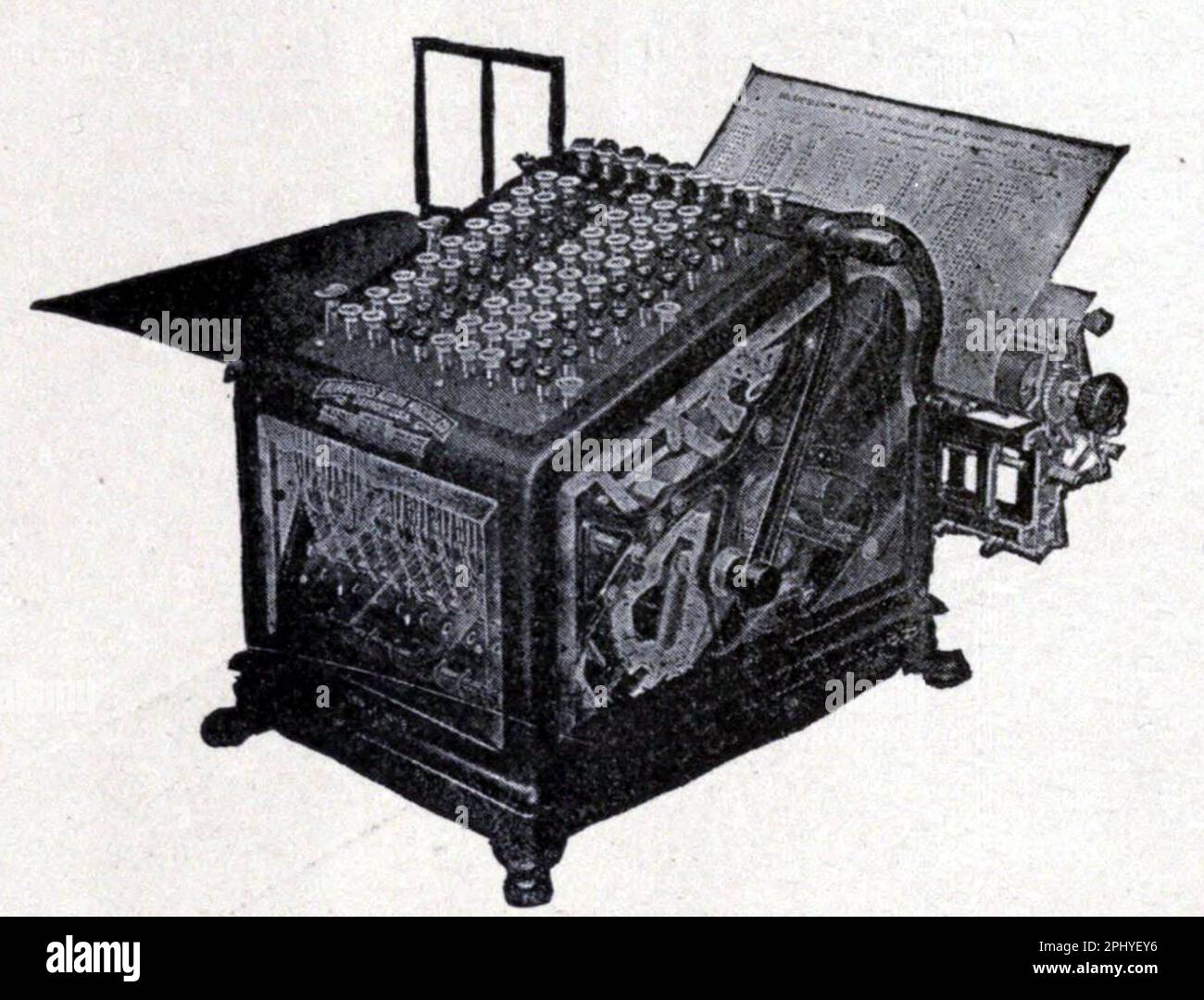 Adding machine, 1909 Stock Photo Alamy
