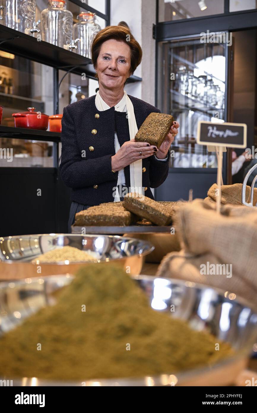 Brussels, Belgium. 30th Mar, 2023. Le Pain Quotidien CEO Annick Van