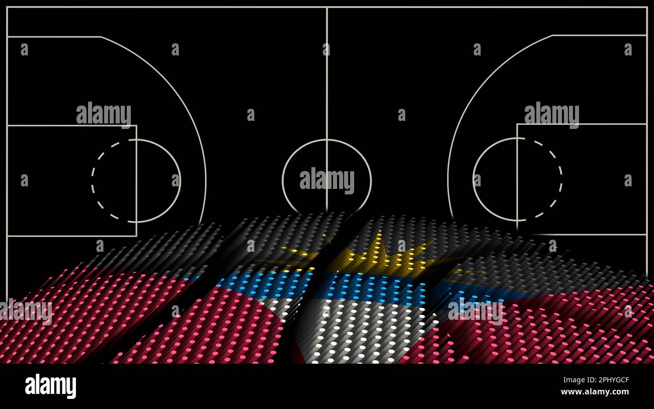 Antigua and Barbuda Basketball court background, Basketball Ball, Black